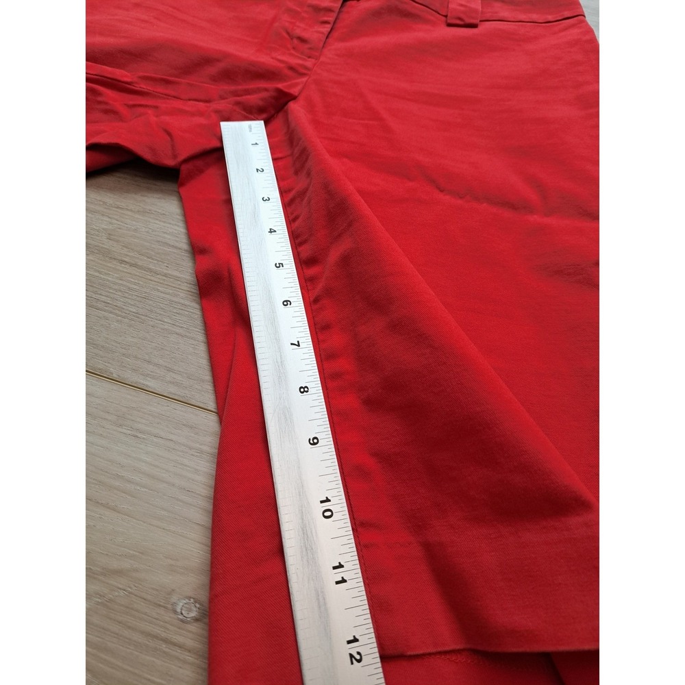 Express Design Studio Red Editor Bermuda Shorts Womens Stretch Cotton Size 8 - Picture 9 of 9
